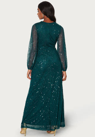 Long Sleeve Sequin Dress