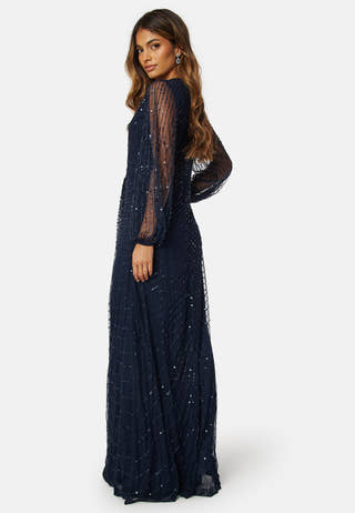 Long Sleeve Sequin Dress