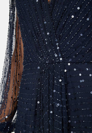 Long Sleeve Sequin Dress