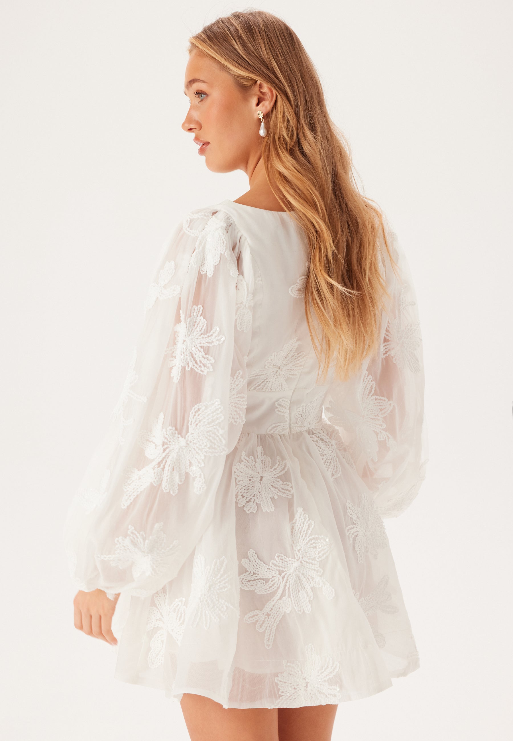 Bardot  Eva Chiffon Mini Dress  campaign-outlet  White