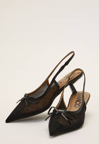 Biakristin Kitten Heel Bow Slingback