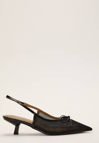 Biakristin Kitten Heel Bow Slingback