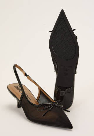 Biakristin Kitten Heel Bow Slingback