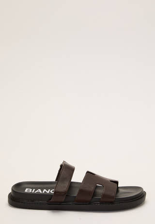 Biaoslo Velcro Slide Faux Leather