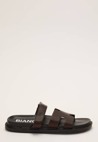 Biaoslo Velcro Slide Faux Leather