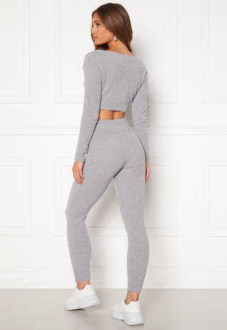 Bardot Crop Top Trouser Lounge Set
