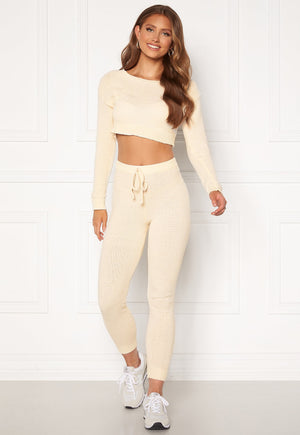 Bardot Crop Top Trouser Lounge Set
