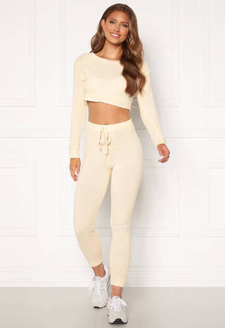 Bardot Crop Top Trouser Lounge Set