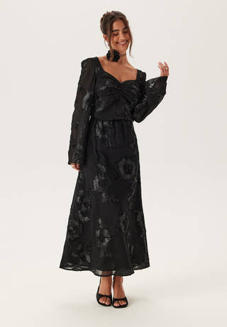 3D Flower Maxi Skirt