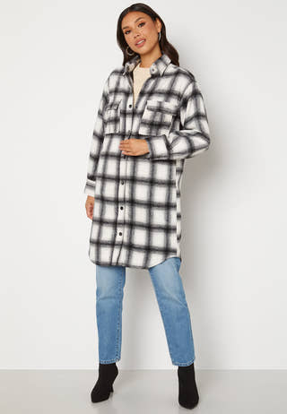 Alice Long Check Shirt Jacket
