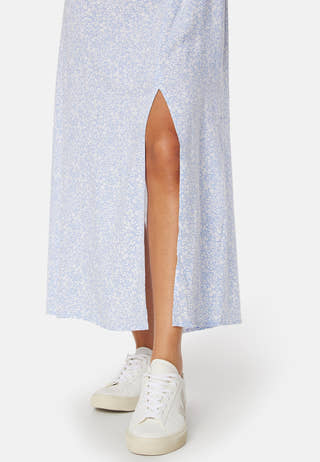 Front Tie Long Viscose Dress