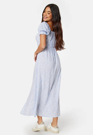 Front Tie Long Viscose Dress