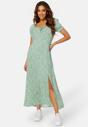Front Tie Long Viscose Dress