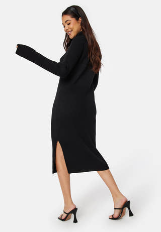 Amira knitted slit dress