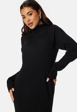 Amira knitted slit dress