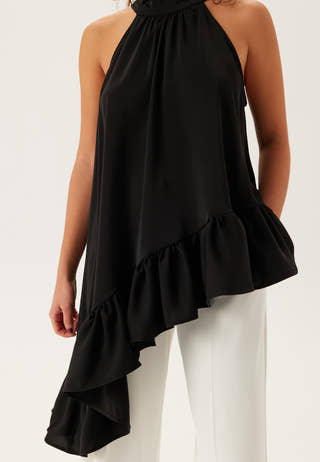 Asymmetric Halter Neck Blouse