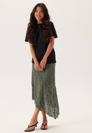 Asymmetric Lace Skirt