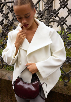 Ava High Neck Short Coat