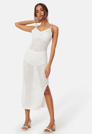 Crochet Knitted Tie Strap Dress