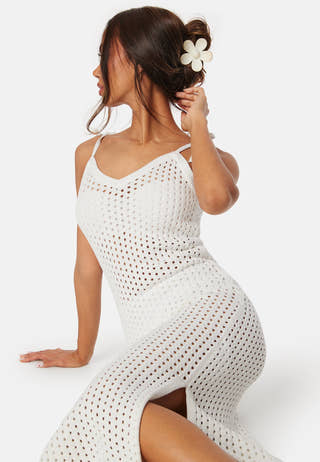 Crochet Knitted Tie Strap Dress