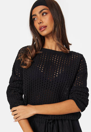 Crochet Knitted Long Sleeve Top