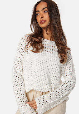 Crochet Knitted Long Sleeve Top