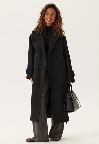 Belted Wool Blend Coat