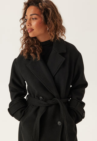 Belted Wool Blend Coat