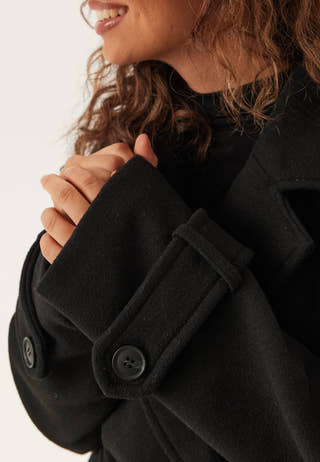 Belted Wool Blend Coat