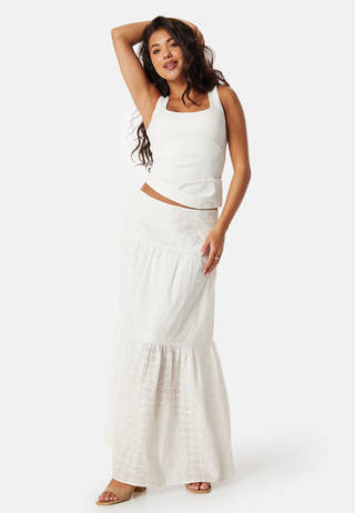 Broderie Anglaise Maxi Skirt