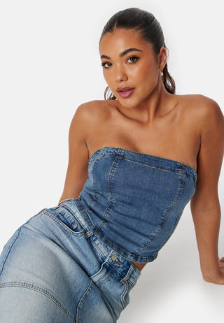 Bustier Denim Top