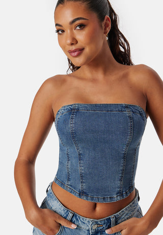 Bustier Denim Top