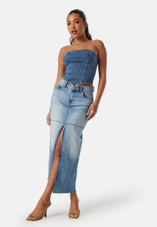 Bustier Denim Top