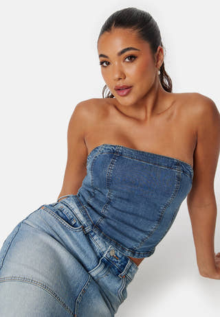 Bustier Denim Top