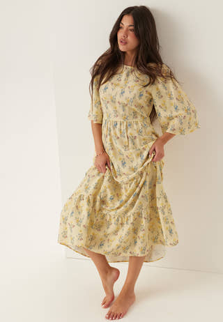Butterfly Sleeve Maxi Dress