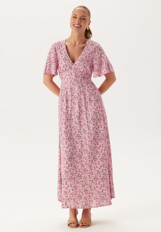 Butterfly Sleeve Viscose Maxi Dress