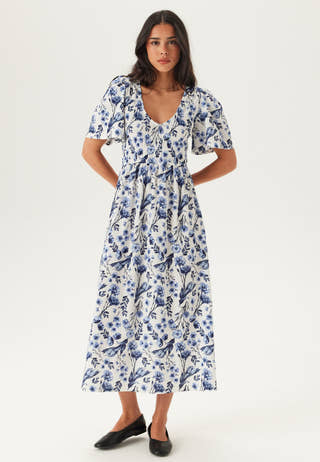 Butterfly Tie Back Midi Dress
