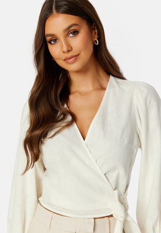 CC Linen wrap blouse