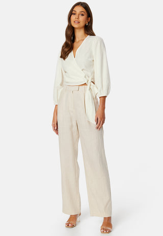 CC Linen wrap blouse