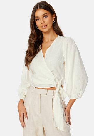 CC Linen wrap blouse