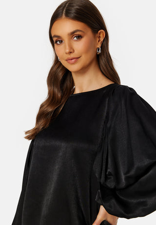 Round Neck Balloon Sleeve Blouse
