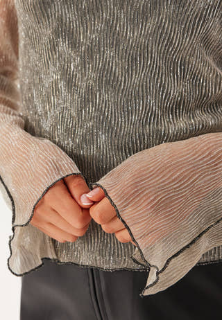 Contrast Shimmer Top