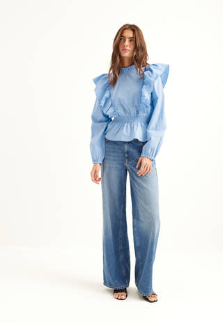 Cotton Frill Blouse