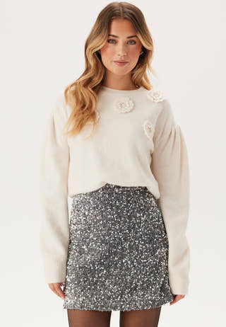 Decorated Knitted Sweater