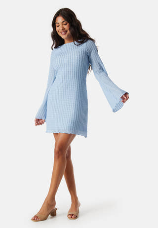 Deep Back Structure Short Dress