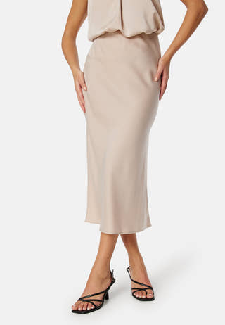 Midi Satin Skirt