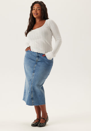 Denim Midi Skirt