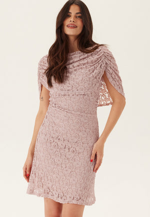 Drapy Cape Lace Dress
