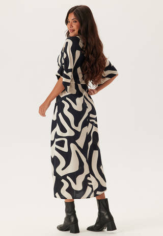 Drawstring Viscose Shirt Dress