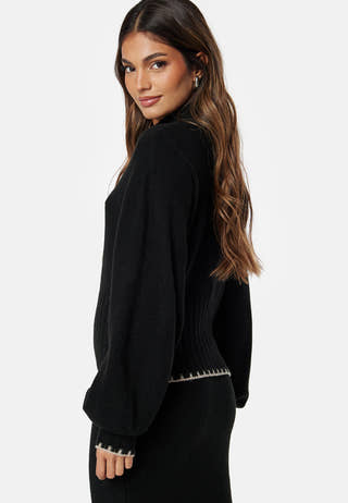 Contrast Edge Knitted Skirt